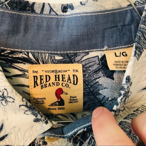 RedHead Palm Leaf Print Button Up - Picture 2 of 3